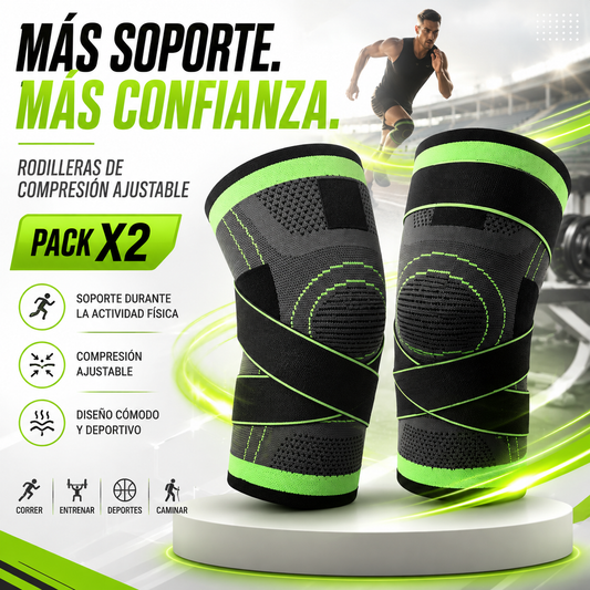 Pack 2 Rodilleras Ortopédicas De Compresión Ajustable