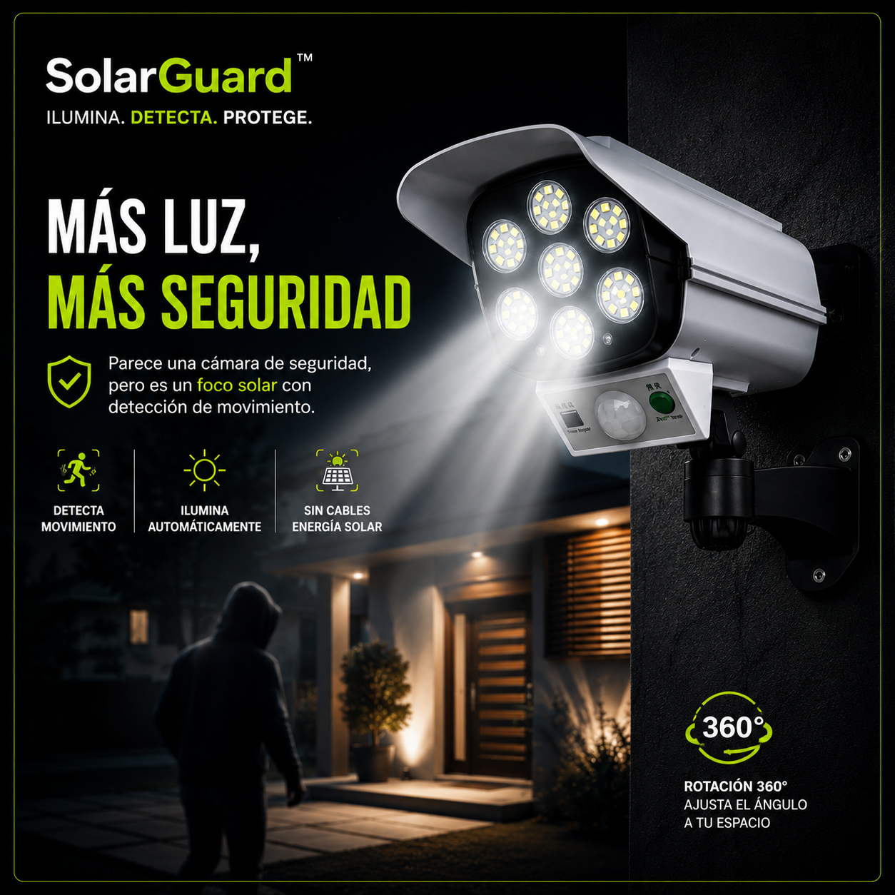 SolarGuard™ Ilumina, Detecta y Protege. Sin cables.